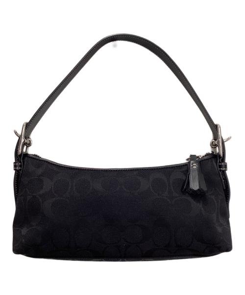COACH（コーチ）COACH (コーチ) シグネチャーワンショルダーバッグ ブラックの古着・服飾アイテム