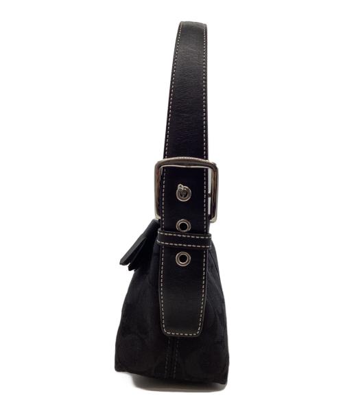 COACH（コーチ）COACH (コーチ) シグネチャーワンショルダーバッグ ブラックの古着・服飾アイテム
