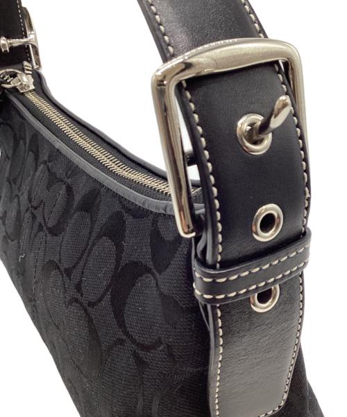 COACH（コーチ）COACH (コーチ) シグネチャーワンショルダーバッグ ブラックの古着・服飾アイテム