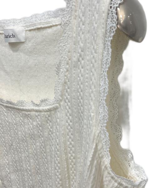darich（ダーリッチ）darich (ダーリッチ) ケーブルニットソーセットミニワンピース ピンク×ホワイト サイズ:freeの古着・服飾アイテム