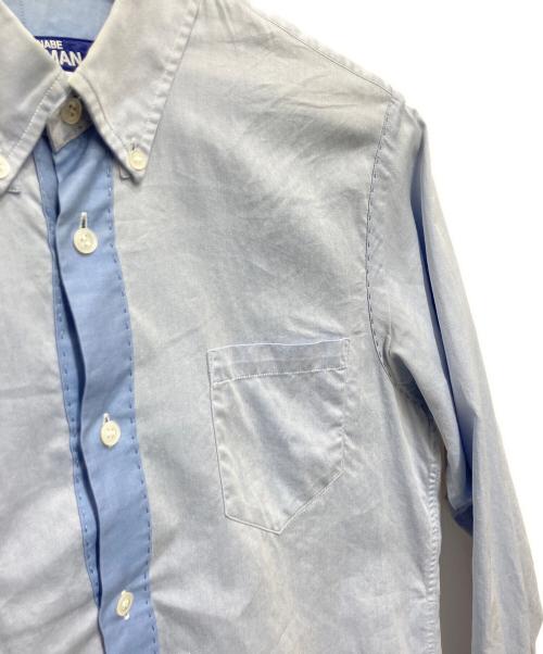 COMME des GARCONS JUNYA WATANABE MAN（コムデギャルソンジュンヤワタナベマン）COMME des GARCONS JUNYA WATANABE MAN (コム デ ギャルソン ジュンヤ ワタナベ マン) ステッチワークボタンダウンシャツ ブルー サイズ:XSの古着・服飾アイテム