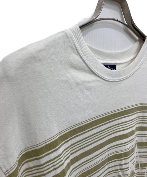 stussy（ステューシー）stussy (ステューシー) ボーダーTシャツ ホワイト サイズ:Lの古着・服飾アイテム