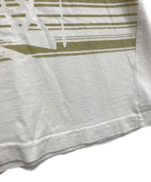 stussy（ステューシー）stussy (ステューシー) ボーダーTシャツ ホワイト サイズ:Lの古着・服飾アイテム