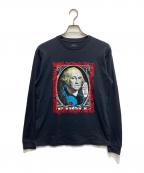 stussyステューシー）の古着「ジョージワシントン プリントカットソー」｜ネイビー