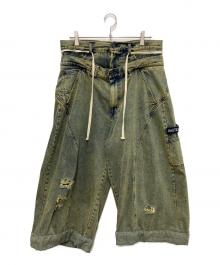 NAUTICA（ノーティカ）の古着「Double Waist Distressed Baggy」｜インディゴ