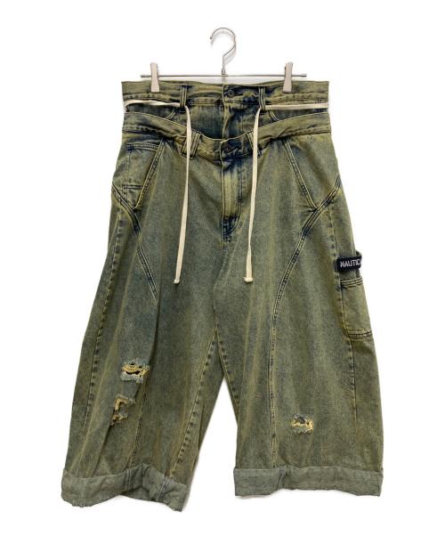 NAUTICA（ノーティカ）NAUTICA (ノーティカ) Double Waist Distressed Baggy インディゴ サイズ:Mの古着・服飾アイテム