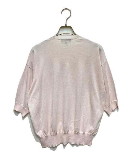 DRAWER（ドゥロワー）DRAWER (ドゥロワー) ハーフスリーブニット ピンク サイズ:1の古着・服飾アイテム