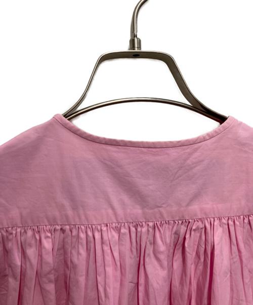 DRAWER（ドゥロワー）DRAWER (ドゥロワー) ギャザーノースリーブブラウス ピンク サイズ:36の古着・服飾アイテム