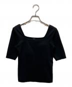LOEFFロエフ）の古着「コットンリブスクエアTシャツ」｜ブラック