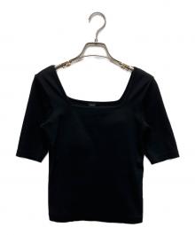 LOEFF（ロエフ）の古着「コットンリブスクエアTシャツ」｜ブラック