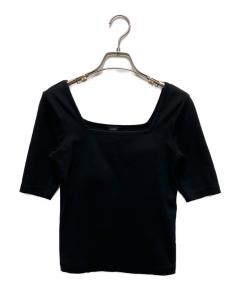 中古・古着通販】DRAWER (ドゥロワー) コットン フリンジ半袖 Tシャツ