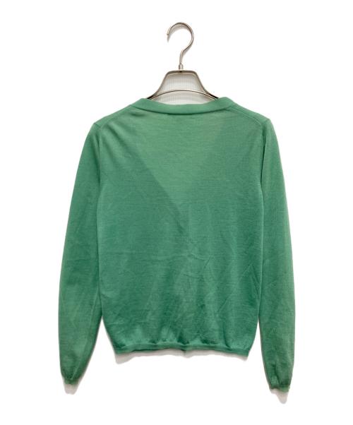 DRAWER（ドゥロワー）DRAWER (ドゥロワー) カシミヤカーディガン グリーン サイズ:1の古着・服飾アイテム