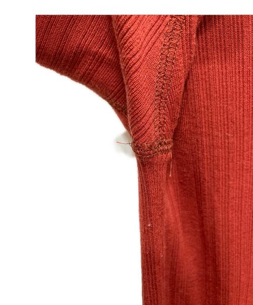DRAWER（ドゥロワー）DRAWER (ドゥロワー) コットン針抜きショートスリーブカットソー レッド サイズ:不明の古着・服飾アイテム