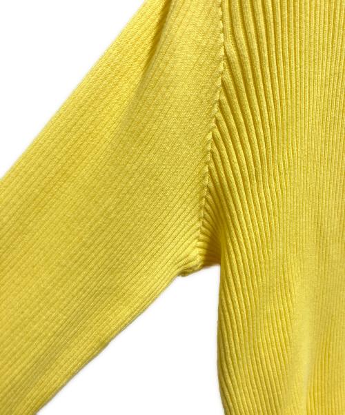 MACPHEE（マカフィー）MACPHEE (マカフィー) コットンリブ Vネックショートカーディガン イエロー サイズ:不明の古着・服飾アイテム