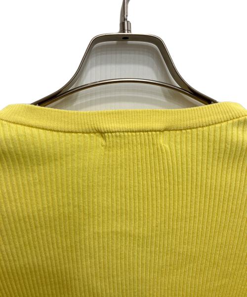 MACPHEE（マカフィー）MACPHEE (マカフィー) コットンリブ Vネックショートカーディガン イエロー サイズ:不明の古着・服飾アイテム