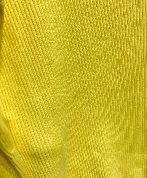 MACPHEE（マカフィー）MACPHEE (マカフィー) コットンリブ Vネックショートカーディガン イエロー サイズ:不明の古着・服飾アイテム