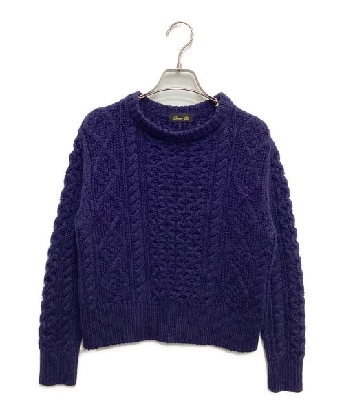 DRAWER（ドゥロワー）DRAWER (ドゥロワー) コットンケーブルニット ネイビー サイズ:不明の古着・服飾アイテム