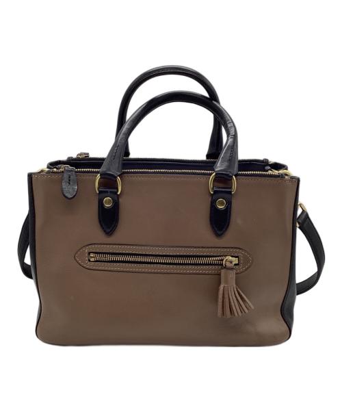 J&M DAVIDSON（ジェイ＆エム デヴィッドソン）J&M DAVIDSON (ジェイ＆エム デヴィッドソン) 2WAYショルダーバッグ ブラウン×ブラックの古着・服飾アイテム