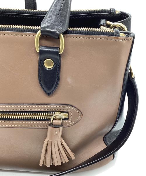 J&M DAVIDSON（ジェイ＆エム デヴィッドソン）J&M DAVIDSON (ジェイ＆エム デヴィッドソン) 2WAYショルダーバッグ ブラウン×ブラックの古着・服飾アイテム