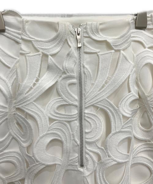 CELFORD（セルフォード）CELFORD (セルフォード) リボンレーススカート ホワイト サイズ:34の古着・服飾アイテム