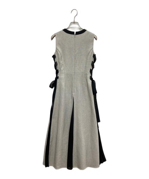 Snidel（スナイデル）Snidel (スナイデル) サイドプリーツバイカラーワンピ グレー サイズ:Oの古着・服飾アイテム