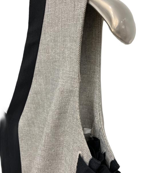 Snidel（スナイデル）Snidel (スナイデル) サイドプリーツバイカラーワンピ グレー サイズ:Oの古着・服飾アイテム