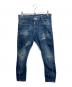 DSQUARED2（ディースクエアード）の古着「SEXY TWIST JEANデニムパンツ」｜ブルー