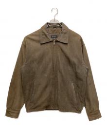 BARNEYS NEWYORK（バーニーズ・ニューヨーク）の古着「レザースイングトップ」｜ブラウン