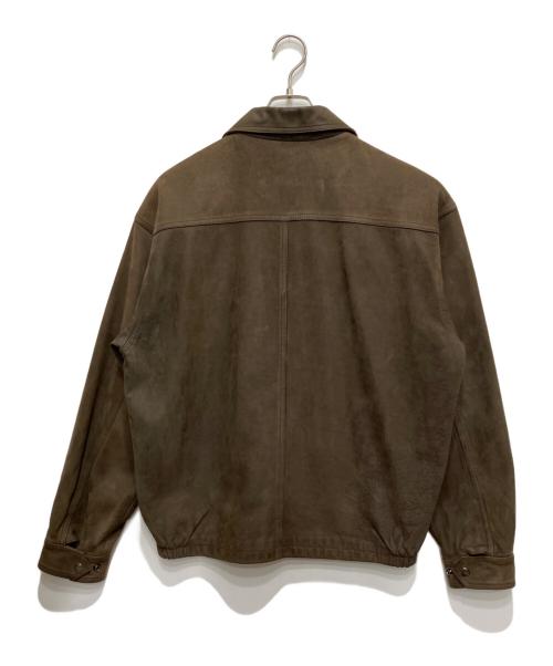 BARNEYS NEWYORK（バーニーズ・ニューヨーク）BARNEYS NEWYORK (バーニーズ・ニューヨーク) レザースイングトップ ブラウン サイズ:Sの古着・服飾アイテム