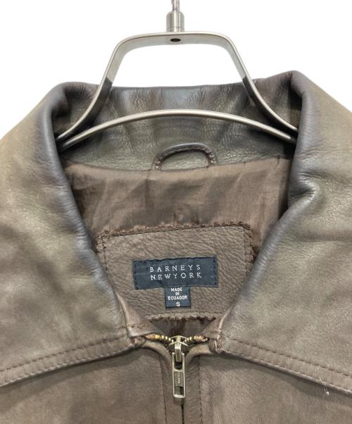 BARNEYS NEWYORK（バーニーズ・ニューヨーク）BARNEYS NEWYORK (バーニーズ・ニューヨーク) レザースイングトップ ブラウン サイズ:Sの古着・服飾アイテム