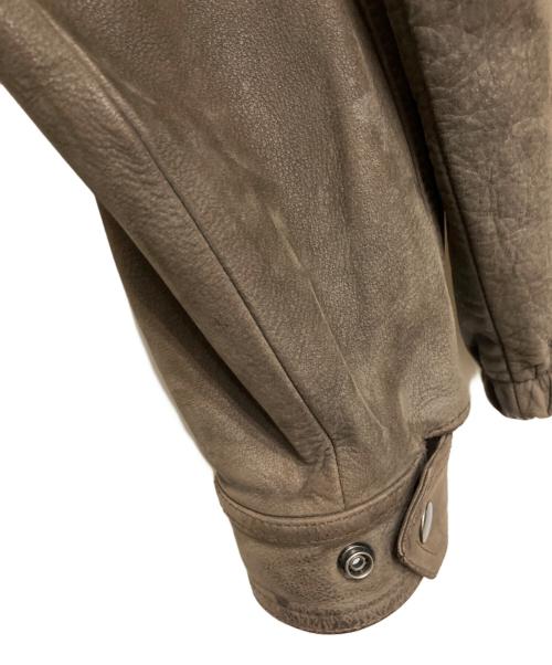 BARNEYS NEWYORK（バーニーズ・ニューヨーク）BARNEYS NEWYORK (バーニーズ・ニューヨーク) レザースイングトップ ブラウン サイズ:Sの古着・服飾アイテム