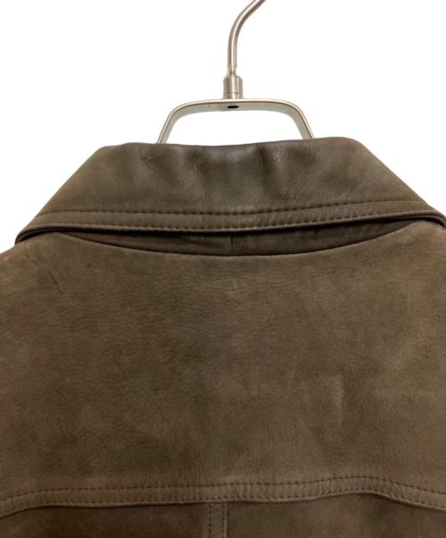 BARNEYS NEWYORK（バーニーズ・ニューヨーク）BARNEYS NEWYORK (バーニーズ・ニューヨーク) レザースイングトップ ブラウン サイズ:Sの古着・服飾アイテム