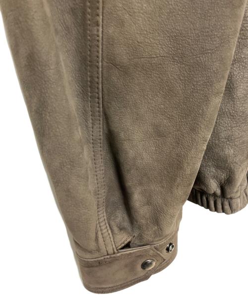 BARNEYS NEWYORK（バーニーズ・ニューヨーク）BARNEYS NEWYORK (バーニーズ・ニューヨーク) レザースイングトップ ブラウン サイズ:Sの古着・服飾アイテム