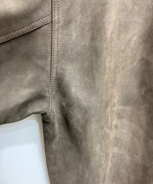 BARNEYS NEWYORK（バーニーズ・ニューヨーク）BARNEYS NEWYORK (バーニーズ・ニューヨーク) レザースイングトップ ブラウン サイズ:Sの古着・服飾アイテム