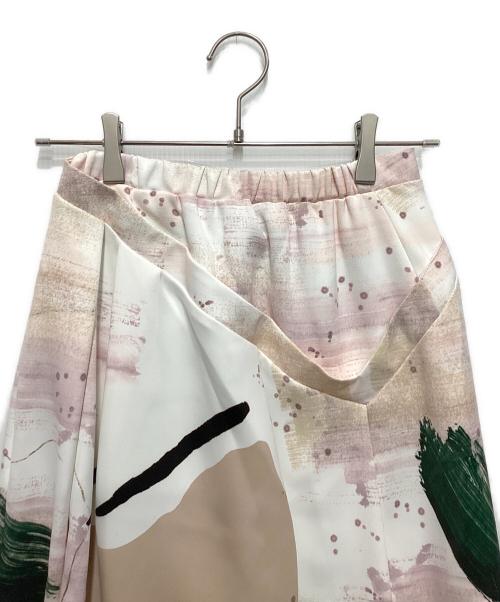 Ameri（アメリ）Ameri (アメリ) MARY PAINTING FLARE SKIRT（マリーペインティングフレアスカート） ピンク サイズ:Mの古着・服飾アイテム