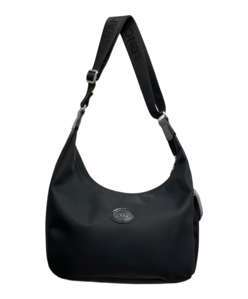 LONGCHAMP（ロンシャン）LONGCHAMP (ロンシャン) ナイロンホーボーバッグ ブラックの古着・服飾アイテム