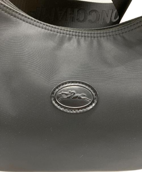 LONGCHAMP（ロンシャン）LONGCHAMP (ロンシャン) ナイロンホーボーバッグ ブラックの古着・服飾アイテム