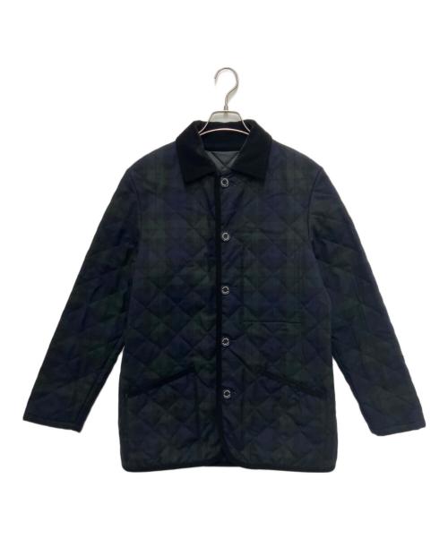 MACKINTOSH PHILOSOPHY（マッキントッシュ フィロソフィー）MACKINTOSH PHILOSOPHY (マッキントッシュ フィロソフィー) ブラックウォッチキルティングコート ネイビー×グリーン サイズ:40の古着・服飾アイテム