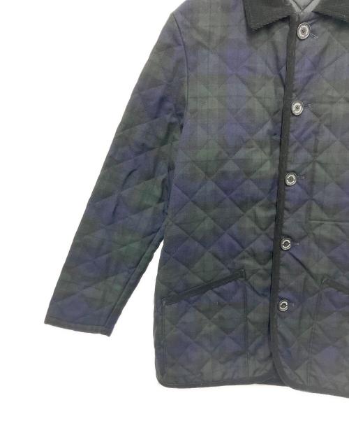 MACKINTOSH PHILOSOPHY（マッキントッシュ フィロソフィー）MACKINTOSH PHILOSOPHY (マッキントッシュ フィロソフィー) ブラックウォッチキルティングコート ネイビー×グリーン サイズ:40の古着・服飾アイテム