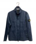 STONE ISLANDストーンアイランド）の古着「リネンサファリジャケット」｜ネイビー