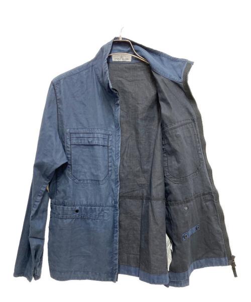 STONE ISLAND（ストーンアイランド）STONE ISLAND (ストーンアイランド) リネンサファリジャケット ネイビー サイズ:Mの古着・服飾アイテム