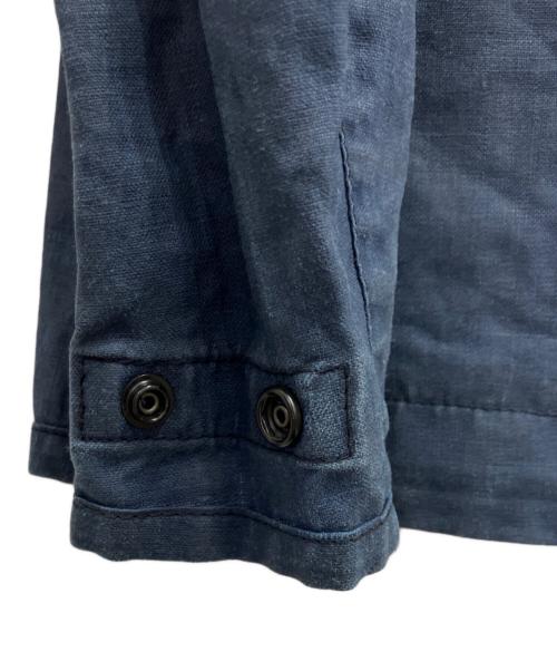 STONE ISLAND（ストーンアイランド）STONE ISLAND (ストーンアイランド) リネンサファリジャケット ネイビー サイズ:Mの古着・服飾アイテム