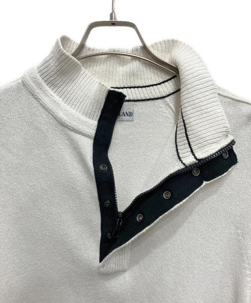 STONE ISLAND（ストーンアイランド）STONE ISLAND (ストーンアイランド) コットンハーフボタンニット ホワイト サイズ:XLの古着・服飾アイテム