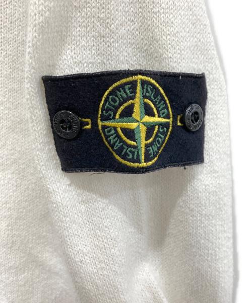 STONE ISLAND（ストーンアイランド）STONE ISLAND (ストーンアイランド) コットンハーフボタンニット ホワイト サイズ:XLの古着・服飾アイテム