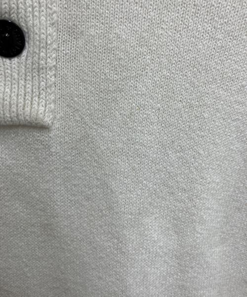 STONE ISLAND（ストーンアイランド）STONE ISLAND (ストーンアイランド) コットンハーフボタンニット ホワイト サイズ:XLの古着・服飾アイテム