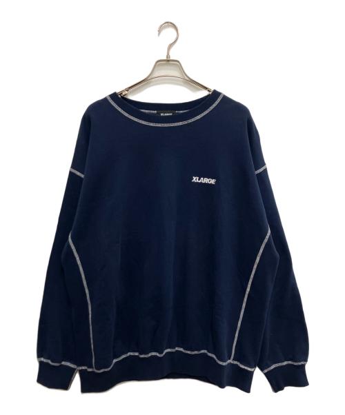 X-LARGE（エクストララージ）X-LARGE (エクストララージ) ステッチスウェット ネイビー サイズ:XLの古着・服飾アイテム