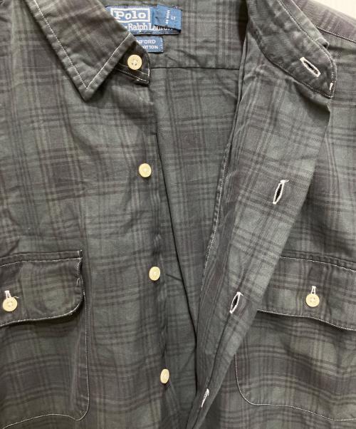 POLO RALPH LAUREN（ポロ・ラルフローレン）POLO RALPH LAUREN (ポロ・ラルフローレン) ベンフォードチェックシャツ ブラック×ネイビー サイズ:XLの古着・服飾アイテム