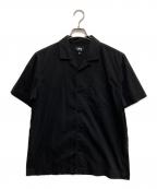 stussyステューシー）の古着「Hellshire Bowlingシャツ （ヘルシャーボウリングTシャツ）」｜ブラック