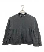 MUVEILミュベール）の古着「Lace & Cotton Sweatshirt」｜グレー