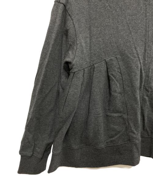 MUVEIL（ミュベール）MUVEIL (ミュベール) Lace & Cotton Sweatshirt グレー サイズ:40の古着・服飾アイテム